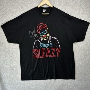 WWE Joey Ryan Keep It Sleazy Black T-Shirt ROH Ring of Honor Wrestling Autograph